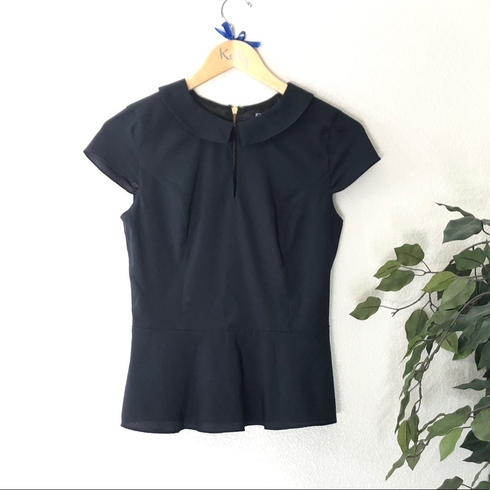 Express Black Peplum Blouse